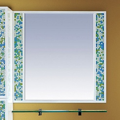 Misty Мебель для ванной Жемчужина 75 бело-голубая мозаика – фотография-2