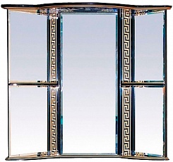 Misty Зеркальный шкаф Olimpia Lux 60 угловой L черная патина – фотография-1