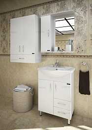 СанТа Шкаф для ванной Стандарт 60х90 2 двери, 1 ящик – фотография-4