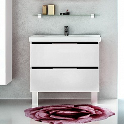 De Aqua Мебель для ванной Ариетта 90, зеркало-шкаф Алюминиум – фотография-16