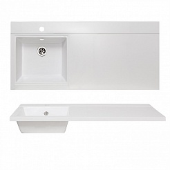 Runo Мебель для ванной Лира 105 R белая – фотография-8