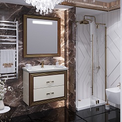 Opadiris Зеркало для ванной Карат 80 золото – фотография-3