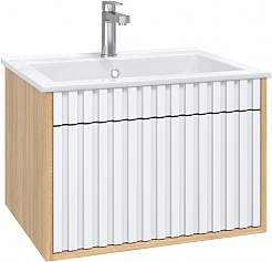 Onika Мебель для ванной Дайлер 60 подвесная белая/дуб сонома – фотография-9