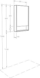 Акватон Мебель для ванной Сканди Doors 55 белая/дуб рустикальный – фотография-24
