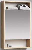 Aqwella Зеркало-шкаф для ванной Сити 50 дуб балтийский