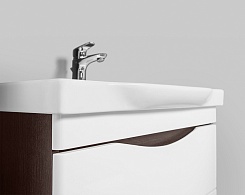 Am.Pm Мебель для ванной Like 80 L, подвесная, белый глянец, венге – фотография-17