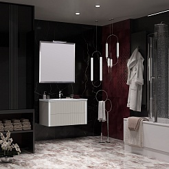 Opadiris Мебель для ванной Рубинно 90 подвесная серая – фотография-2