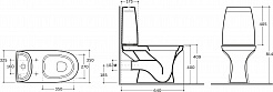 Керамин Унитаз-компакт Санти R c жестким сиденьем с микролифтом – фотография-5