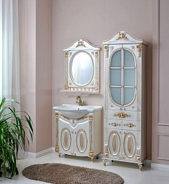 Атолл Мебель для ванной Наполеон 75 золото – фотография-1