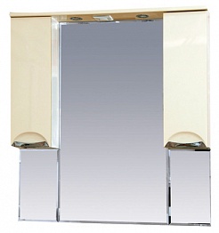 Misty Зеркальный шкаф Жасмин 105 бежевый, эмаль – фотография-1