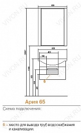 Акватон Мебель для ванной "Ария 65" черная – фотография-5