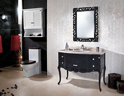 Demax Мебель для ванной "Престиж 115" черная (175661) – фотография-2