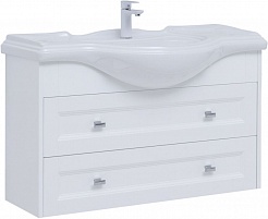 Aquanet Мебель для ванной Монте 105 подвесная белая матовая – фотография-2
