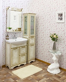 Sanflor Мебель для ванной Адель 65 белая, патина золото – фотография-8