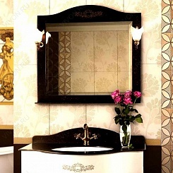 Водолей Зеркало для ванной "Виктория 100" коричневое – фотография-4
