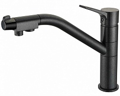 Zorg Смеситель для кухни "Clean Water ZR 401 KF" чёрный металлик – фотография-1