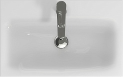 Бриклаер Мебель для ванной Кристалл 60 с зеркалом с полками белая/дуб бунратти  – фотография-7