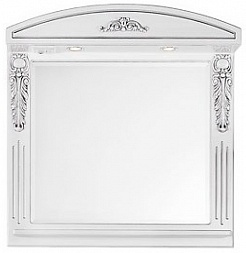 Водолей Зеркало "Версаль 85" белое/серебро – фотография-1