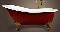 Magliezza Чугунная ванна Gracia Red 170x76 (ножки золото) – фотография-1