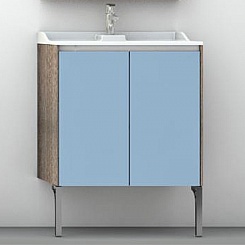 Акватон Мебель для ванной "Фабиа 65 М" голубой/ясень – фотография-4