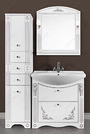 Водолей Зеркало "Кармен 85" белое/серебро – фотография-3
