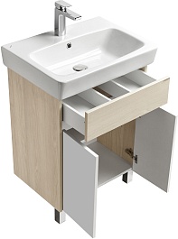 Акватон Мебель для ванной Верди Pro 60 Н белая/ясень фабрик – фотография-7