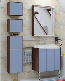 Акватон Мебель для ванной "Фабиа 65" голубой/ясень – фотография-1