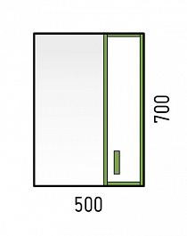 Corozo Зеркало-шкаф Спектр 50 серое – фотография-4