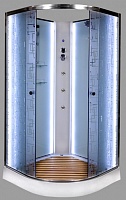 Deto Душевая кабина ЕМ1590 N (без крыши) LED-подсветкой и гидромассажем