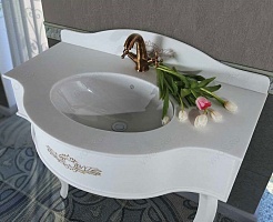 Водолей Мебель для ванной "Верди 100" белая – фотография-6