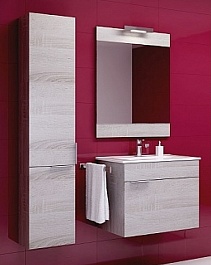 Aqwella Мебель для ванной Бриг 60 подвесная, дуб седой – фотография-1