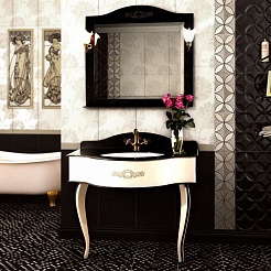 Водолей Мебель для ванной "Верди 120" черная – фотография-1