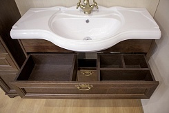 Акватон Мебель для ванной "Идель 105" дуб шоколадный, рак. America – фотография-3