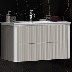 Opadiris Мебель для ванной Рубинно 90 подвесная серая – фотография-5