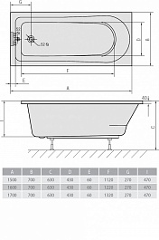 Alpen Акриловая ванна Lisa 150х70 – фотография-3