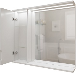 Mixline Мебель для ванной Лайн 80 L подвесная белая – фотография-9
