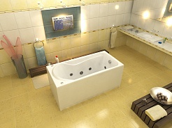 Bas Акриловая ванна Бриз 150x75 с гидромассажем – фотография-3