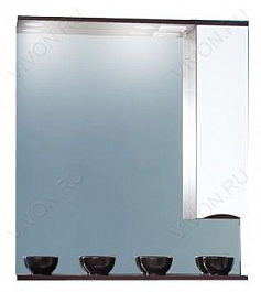 Бриклаер Мебель для ванной Токио 80 R венге/белый – фотография-5