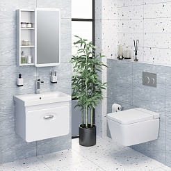 Runo Мебель для ванной Капри 50 подвесная белая – фотография-2