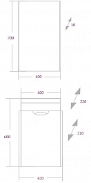 Onika Мебель для ванной "Комо 40" белая – фотография-5