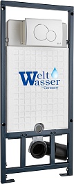 WeltWasser Инсталляция для унитаза Marberg 507 RD WT с белой глянцевой клавишей смыва – фотография-1