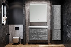 ASB-Woodline Мебель для ванной Лорена 80 подвесная grigio – фотография-4
