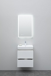 Aquanet Мебель для ванной Вега 50 подвесная белая глянцевая – фотография-4
