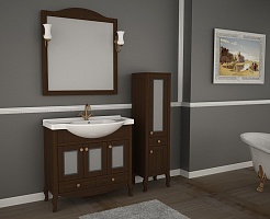 ASB-Woodline Зеркало для ванной Флоренция 85 бук тироль, массив ясеня – фотография-3