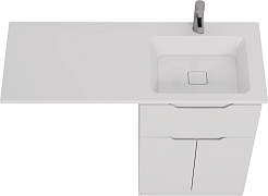 Dreja Мебель для ванной Vega 120 R под стиральную машину белая – фотография-8
