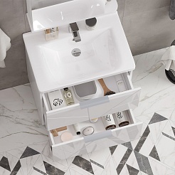Volna Мебель для ванной Twing 80.2Y белая – фотография-8