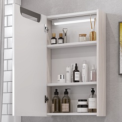 Акватон Мебель для ванной Верди Pro 50 подвесная белая/ясень фабрик – фотография-11
