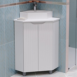 Mixline Мебель для ванной Корнер 63.5 угловая белая – фотография-6