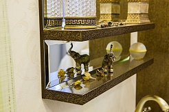 Sanflor Мебель для ванной Румба 60 венге, патина золото – фотография-3