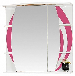 Misty Зеркальный шкаф Каролина 70 R розовое стекло – фотография-1